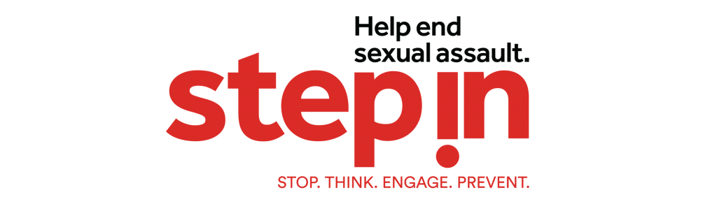 Logo for StepIn to stop think engage and prevent Sexual assault